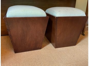 Thomas O'Brien Wooden Storage Ottomans Set Of 2