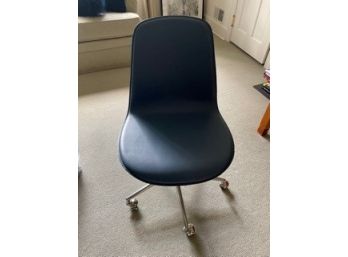 Blue Leather Like Desk Swivel Chair Bought From Land Of The Nod