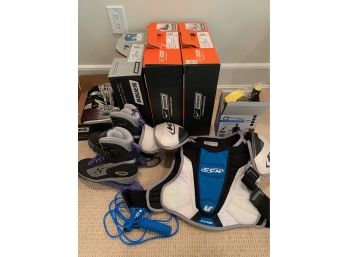 Lot Of Misc Sports Equipment - Ice Skates