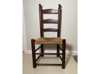 Ladder Back Chair With Rush Seat