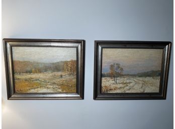 Pair Of Oil Paintings By S.H. Curtis, Signed