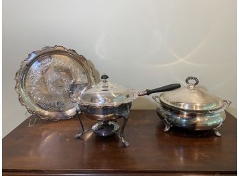 Silver Plate Serving Set