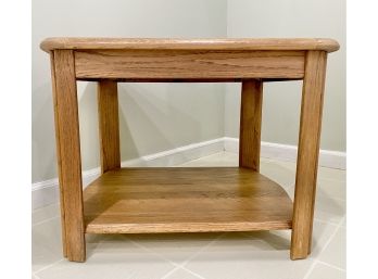 Square Oak Side Table