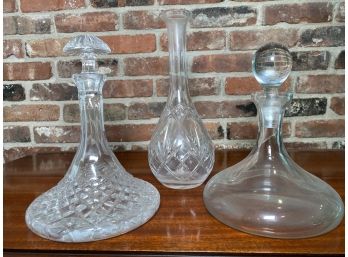 Crystal Decanters - 3 Pieces