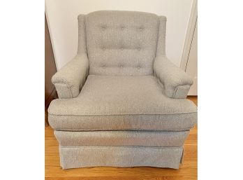 Blue Chenile Upholstered Club Chair