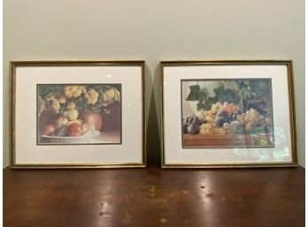 Pair Of Fruit Still Life Prints