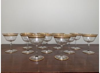 Set Of 11 - Vintage Art Deco Glasses