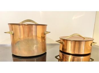 Pair Of Copper Pots