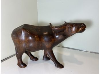 Wooden Ox Sculpture