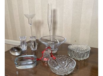 Assorted Crystal & Glass Collection - 10 Piece