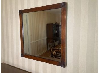 27' Square Wood Framed Mirror