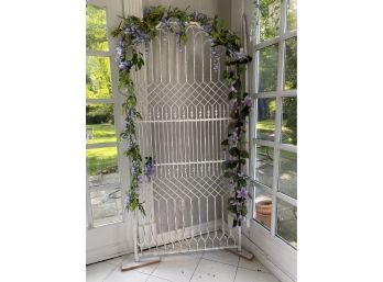 White Wrought Iron Trellis - Indoor Or Outdoor