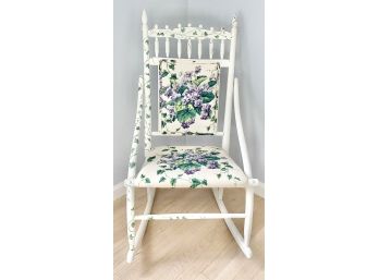 White Hand Painted Rocking Chair