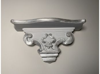 Pair Of Silver Painted Floating Shelves