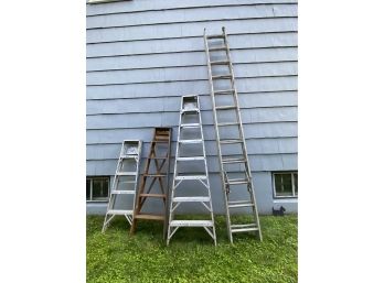 4 Ladders - 5 Feet, 6 Feet, 8 Feet And 24 Ft Extension Ladder