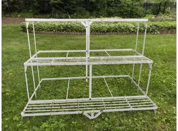 White Painted Wire 3 Tier Plant Stand - Lot 2 Of  2