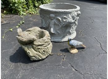 Caste Cement Planters And Garden Ornament