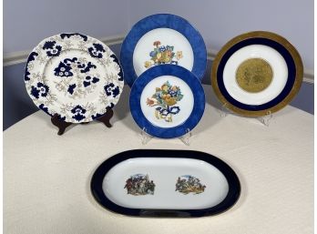 Vintage Blue And Gold Dinnerware