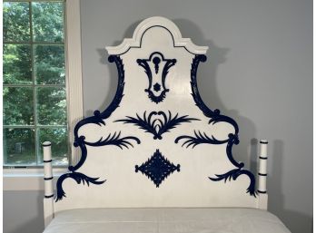 Custom Painted Full Size Wood Bedstead