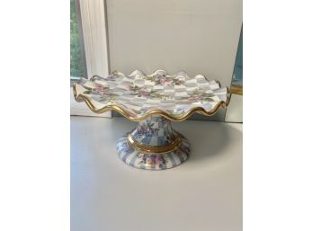 Classic Mackenzie Childs Cake Stand - Morning Glory Pattern