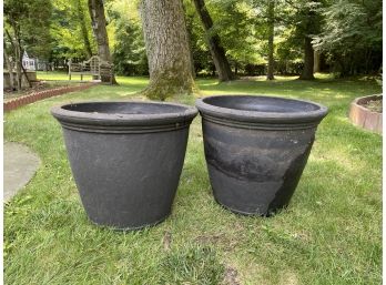 Pair Of Southern Patio High Resin Density Planters