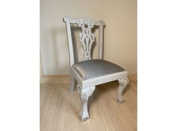 Child's Chippendale Style Painted Upholstered Chair