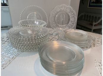 Collection Of 31 Vintage Glass Plates