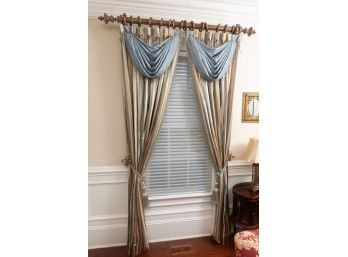 Set Of Three Grey & Gold Window Treatments (for Three Windows), $12,000