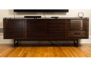 Modern Wood Slat Media Console Cabinet, $3000