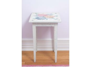 Floral Painted Accent Table