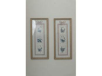 Pair Of Richard A. Henson Floral Panel Prints, Original Retail $400