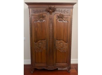 Stunning Floral Applique Armoire, Original Retail $3,500