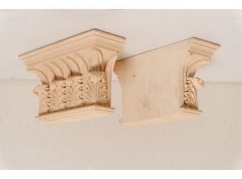 Pair Of Classical Plaster Sconce Shelves