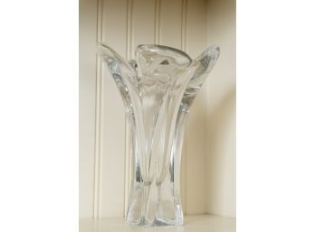 Thick Art Glass Handkerchief Vase, Original Retail $800