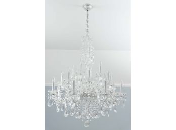 Fifteen Light Crystal Chandelier, Original Retail $4000