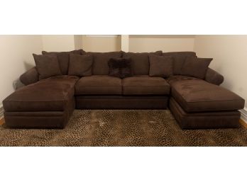 Chocolate Brown Sectional Sofa, Original Retail $2,500