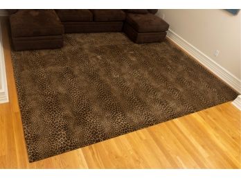 Room Size Cheetah Print Area Rug, Original Retail $850