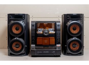 Sony C.D. Player & Speaker System With IPod Compatibility