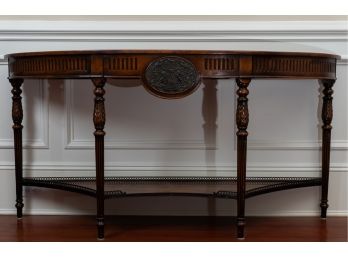 Neoclassical Rounded Console Table, Original Retail $1000