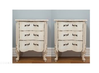 Pair Of French Provincial Nightstands, Original Retail $800