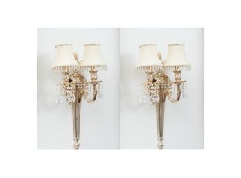 Pair Of Gilt Sconces, Original Retail $300