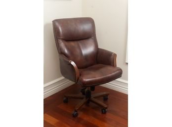 Brown Leather Desk Chair, Original Retail $350