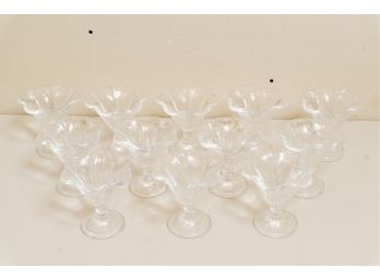 Set Of Twelve Glass Sundae Cups