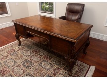 Stately Burled Walnut Desk, Original Retail $3,500