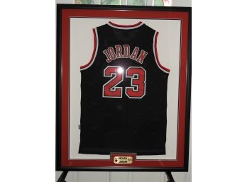 Signed Framed Chicago Bulls HOFer Michael Jordan Basketball Jersey With COA