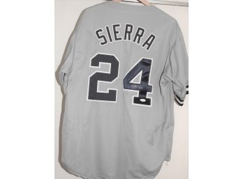 Signed NY Yankees Superstar Rueben Sierra Baseball Jersey With COA