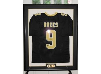 Signed Framed New Orleans Saints Drew Brees Basketball Jersey With COA Future HOFer 42 X 34