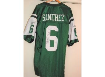 Signed NY Jets QB Mark Sanchez Football Jersey