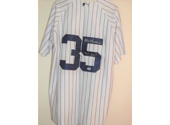 Signed HOFer NY Yankee Pitcher Mike Mussina Baseball Jersey With COA RARE SIGNER