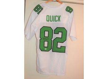 Signed Philadelphia Eagles Superstar WR Mike Quick Football Jersey With COA RARE SIGNER